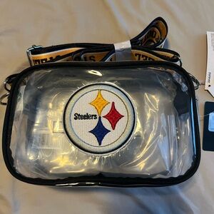 Steelers clear crossover bag-